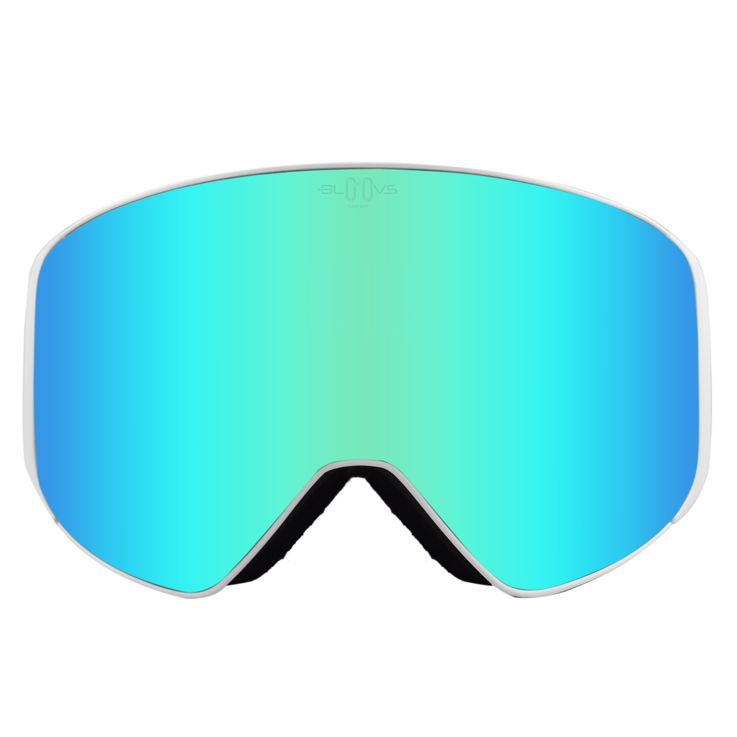 Performance Ski and Snow Goggles ASPEN MATTE WHITE CLEAR BLUE Bloovs Eyewear