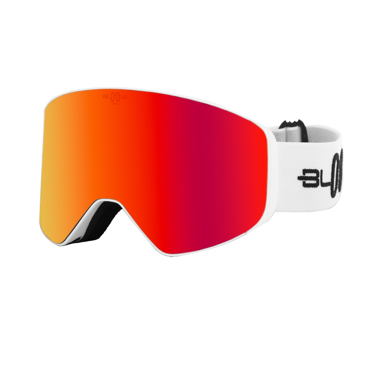 Performance Ski and Snow Goggles ASPEN MATTE WHITE ORANGE Bloovs Eyewear