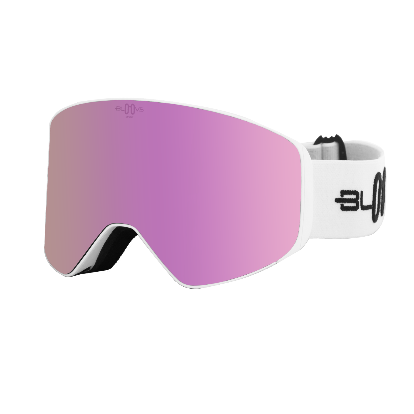 Performance Ski and Snow Goggles ASPEN MATTE WHITE PURPLE Bloovs Eyewear