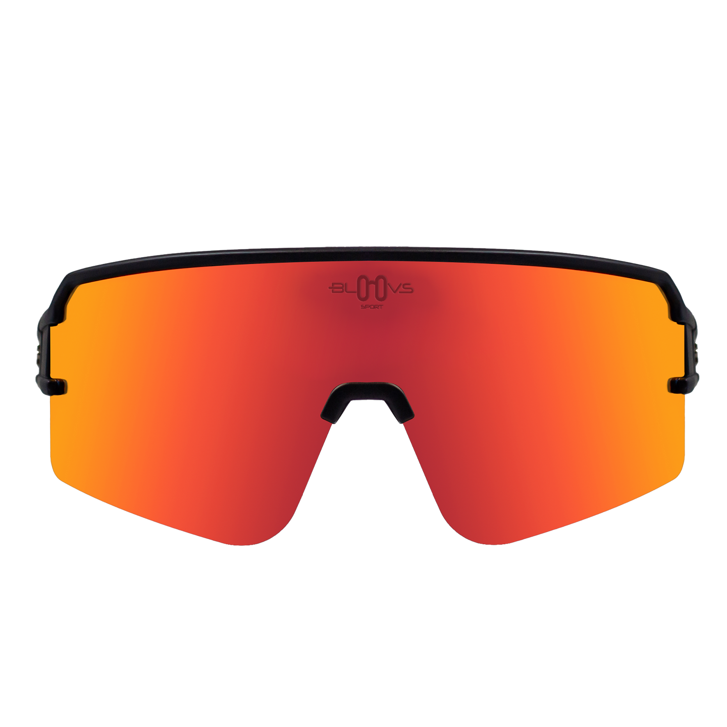 Performance Sport Sunglasses FLANDES MATTE BLACK RED Bloovs Eyewear