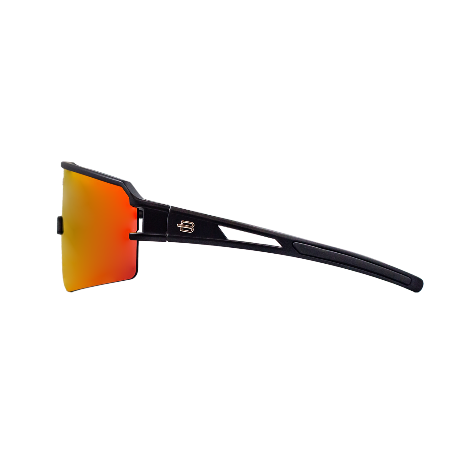Performance Sport Sunglasses FLANDES MATTE BLACK RED Bloovs Eyewear