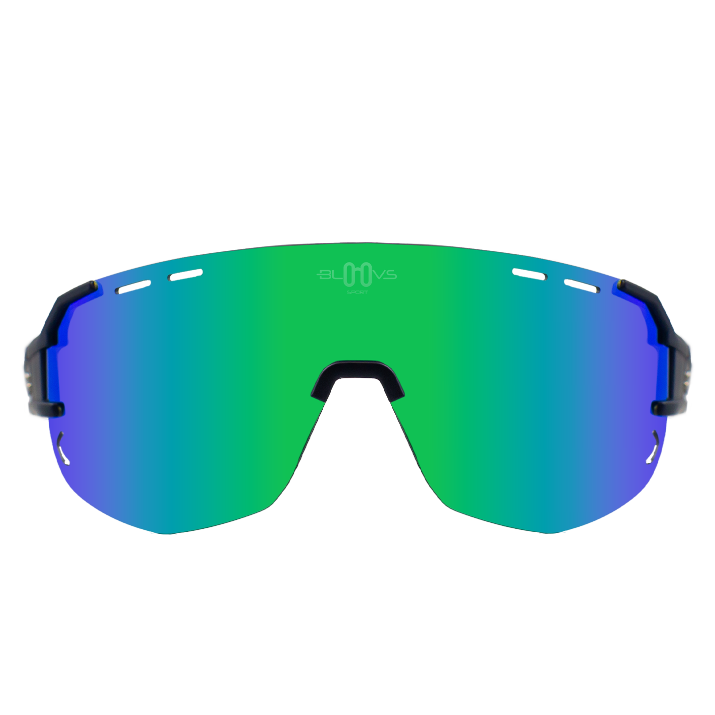 Performance Sport Sunglasses Polarized ITEN MATTE BLACK GREEN Bloovs Eyewear