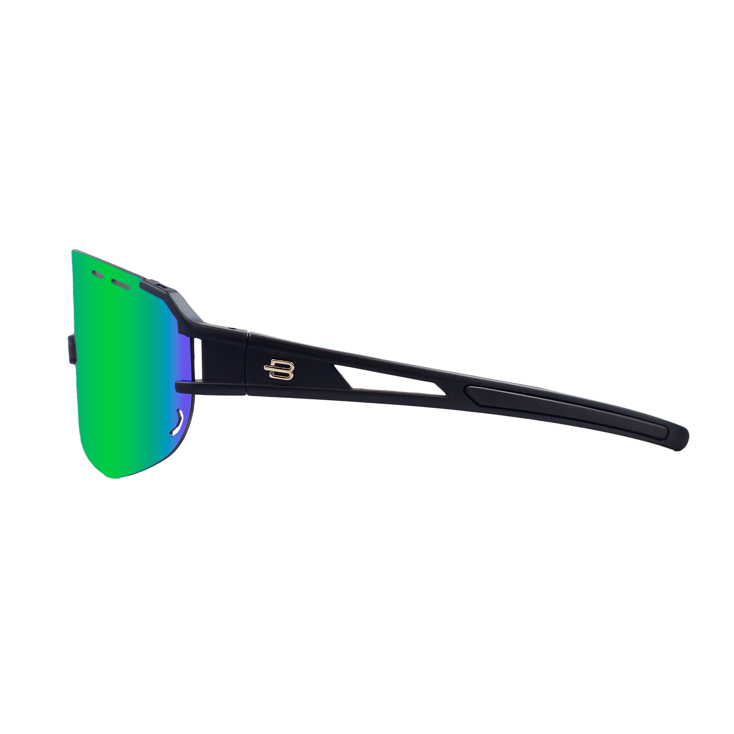 Performance Sport Sunglasses Polarized ITEN MATTE BLACK GREEN Bloovs Eyewear