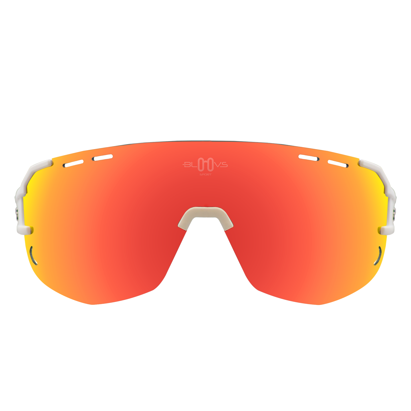 Performance Sport Sunglasses Polarized ITEN MATTE WHITE ORANGE Bloovs Eyewear