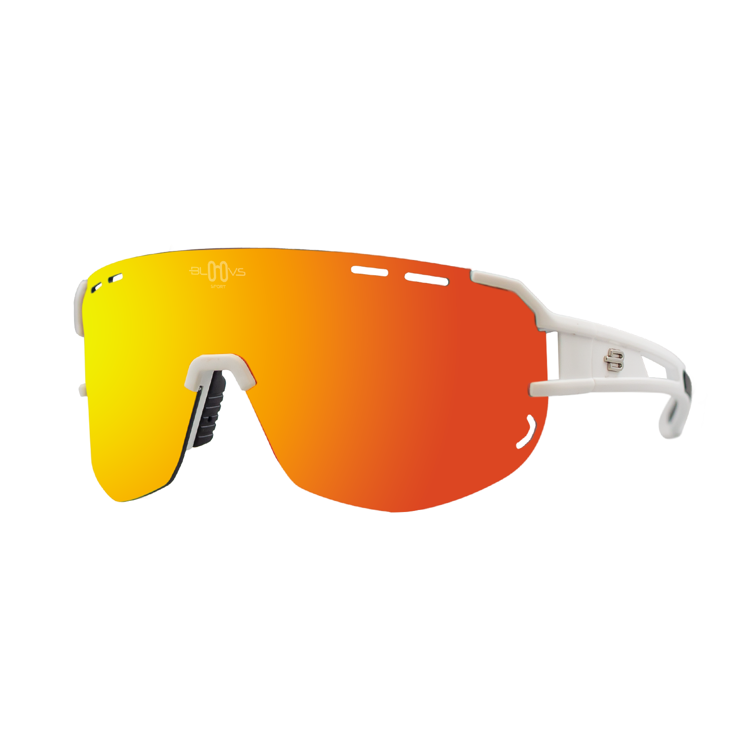Performance Sport Sunglasses Polarized ITEN MATTE WHITE ORANGE Bloovs Eyewear