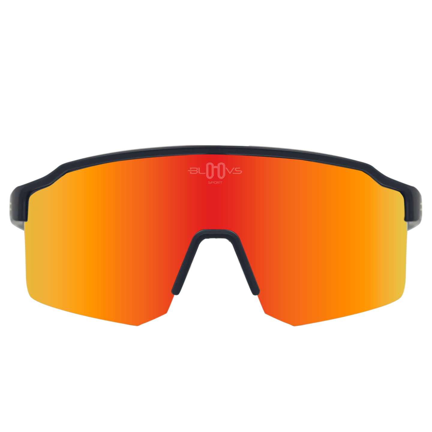Sport Sunglasses Polarized TAROKO MATTE BLACK RED MIRROR Bloovs Eyewear