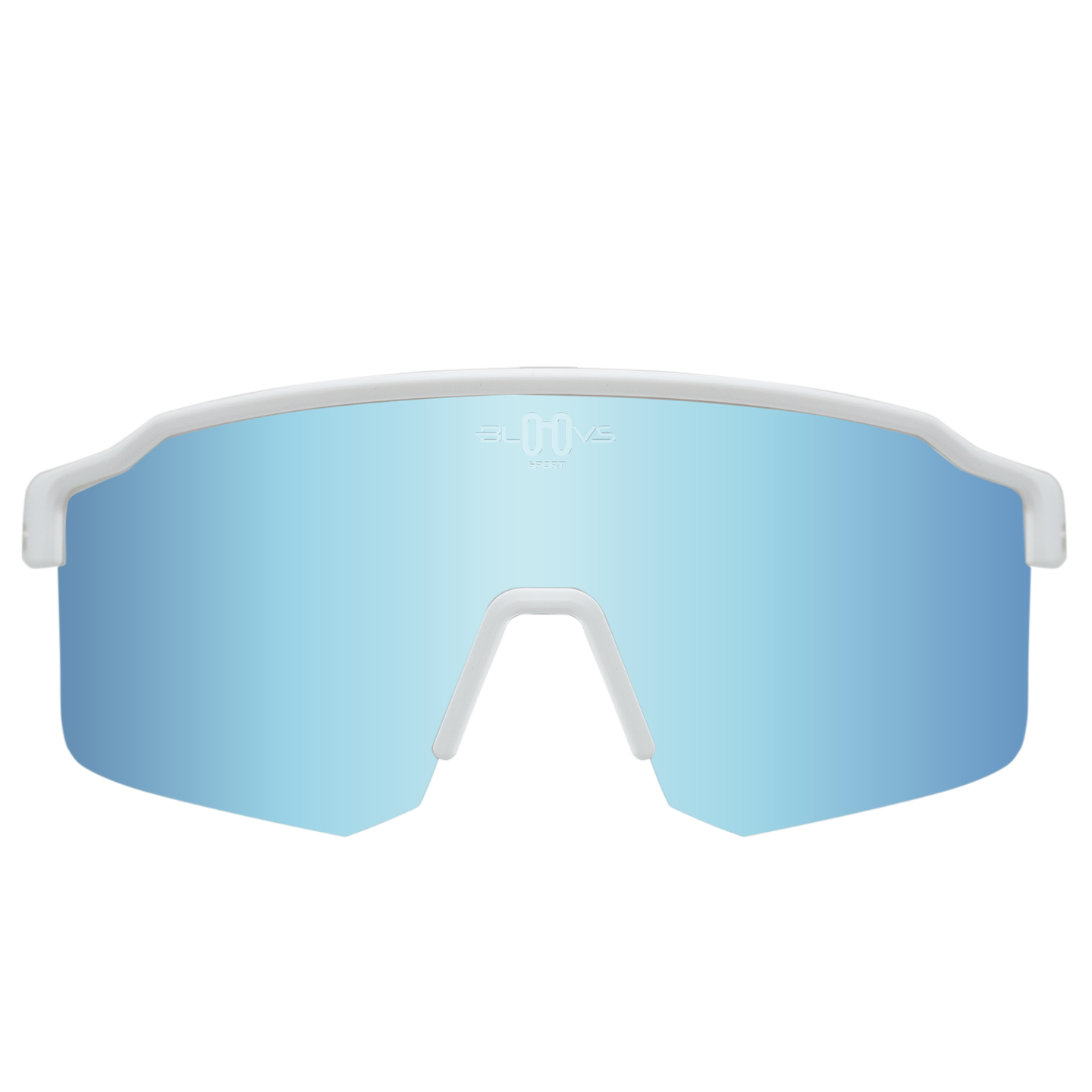 Sport Sunglasses Polarized TAROKO white ICE BLUE Bloovs Eyewear