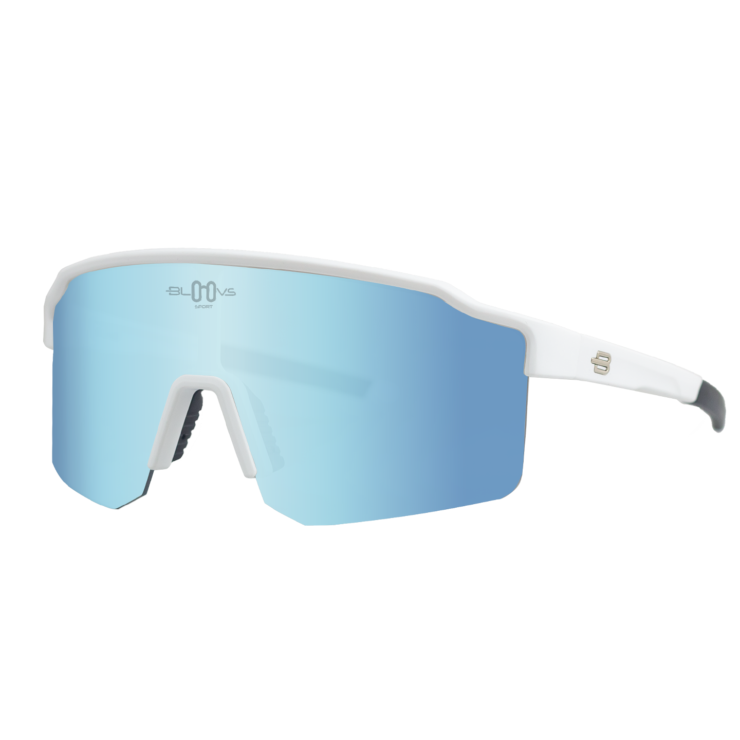 Sport Sunglasses Polarized TAROKO white ICE BLUE Bloovs Eyewear