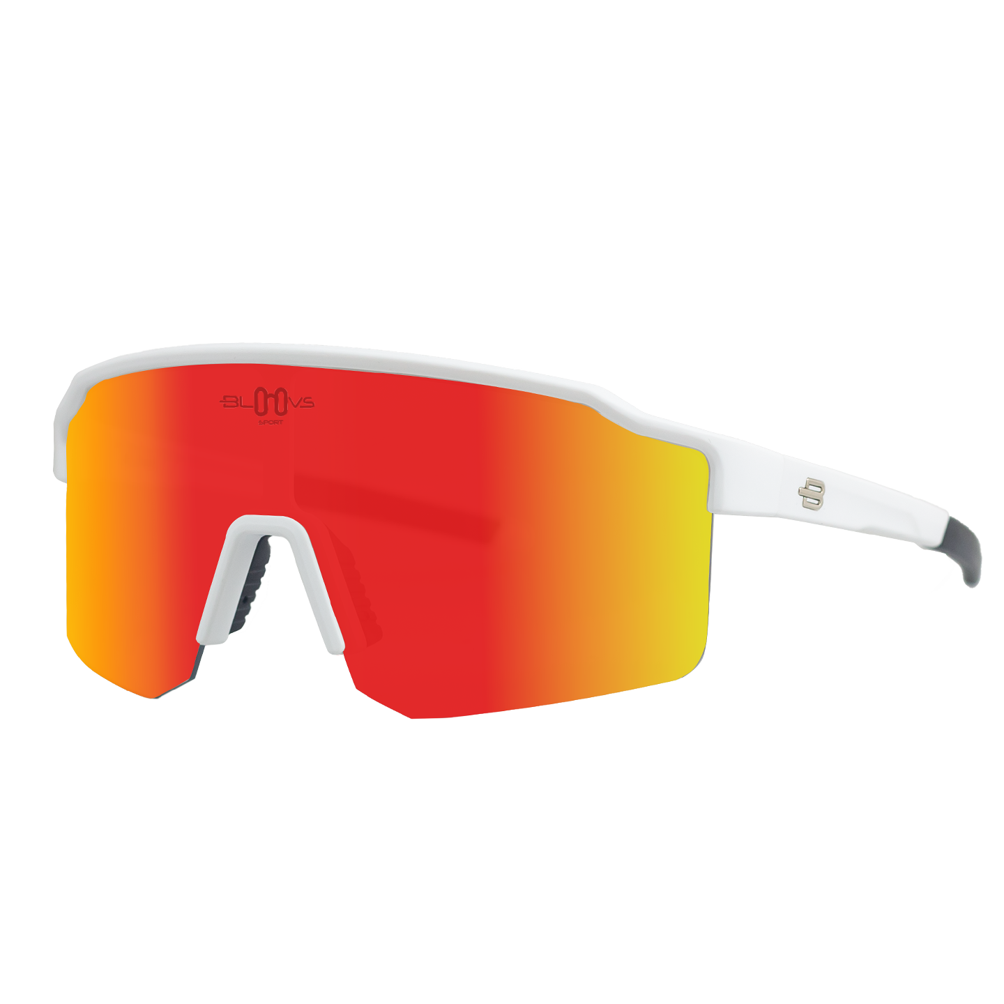 Sport Sunglasses Polarized TAROKO white orange Bloovs Eyewear