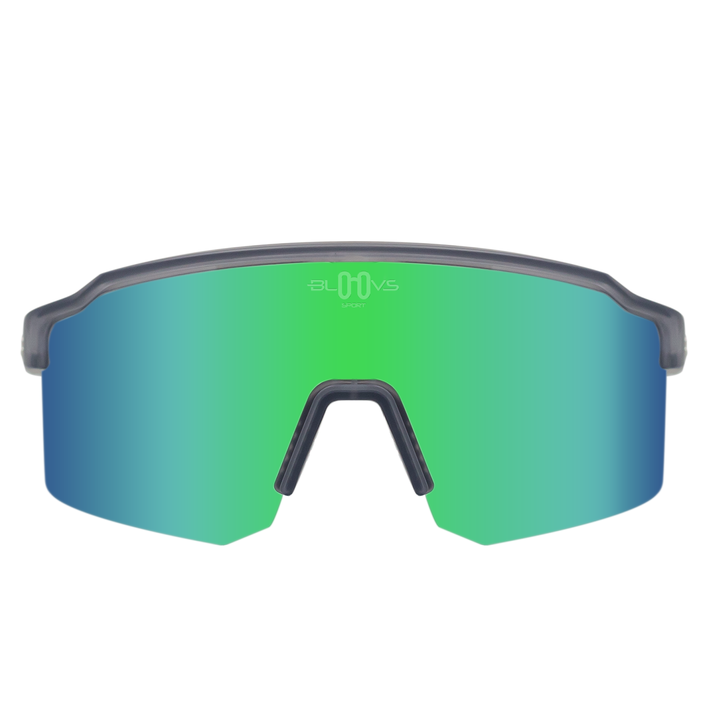 Sport Sunglasses Polarized TAROKO crystal gray GREEN Bloovs Eyewear