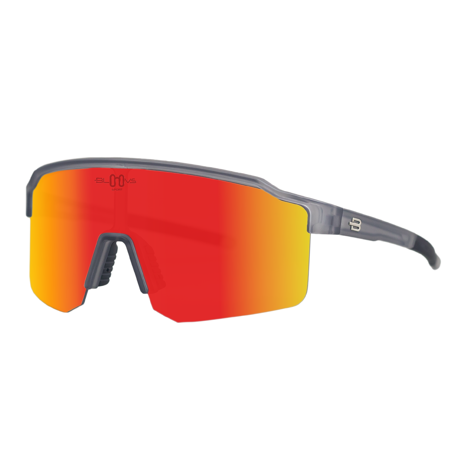 Sport Sunglasses Polarized TAROKO crystal gray red Bloovs Eyewear