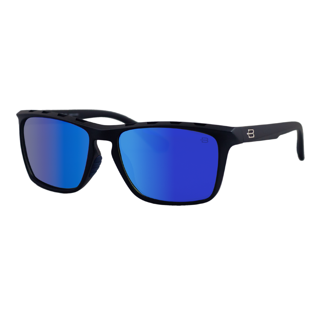 BOSTON MATTE BLACK DARK BLUE POLARIZED