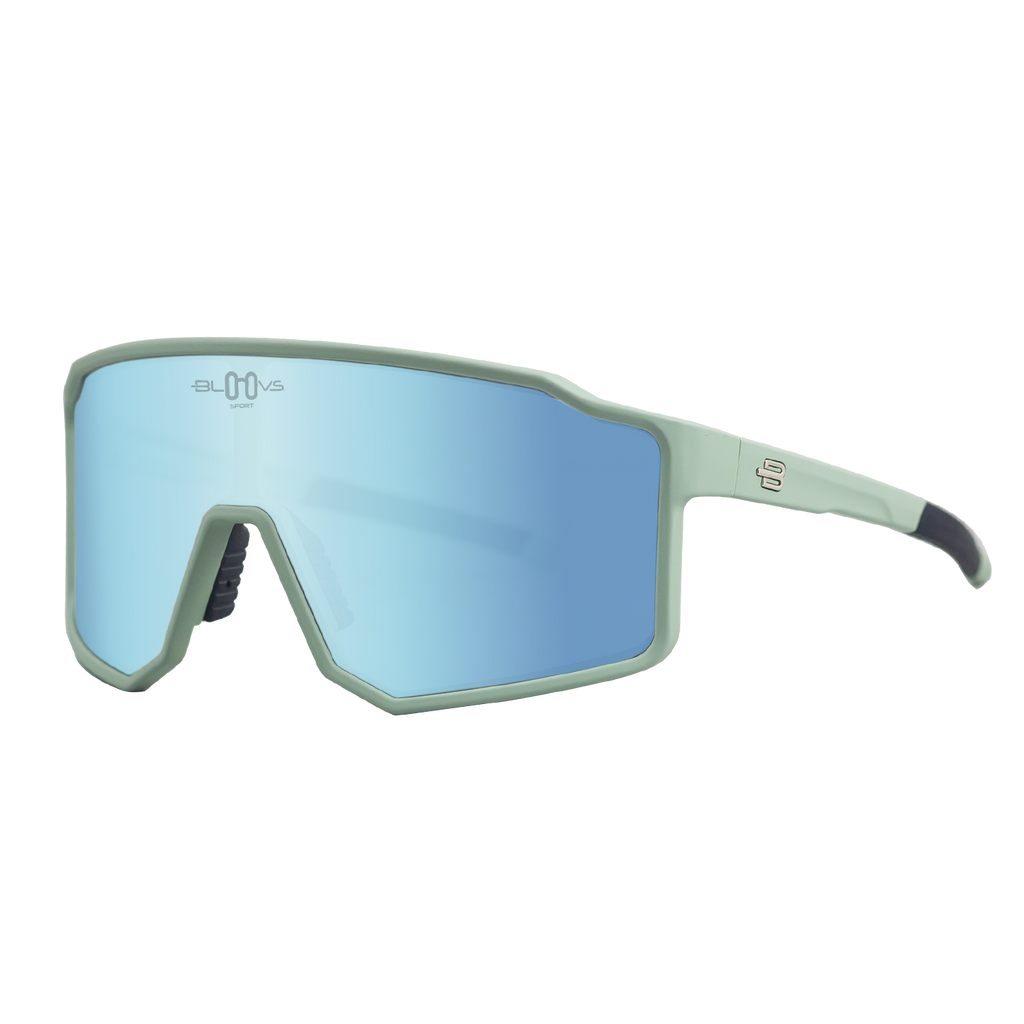 Sport Polarized Sunglasses COPENHAGUE CLEAR GREEN ICE BLUE Bloovs Eyewear