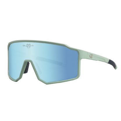 Sport Polarized Sunglasses COPENHAGUE CLEAR GREEN ICE BLUE Bloovs Eyewear
