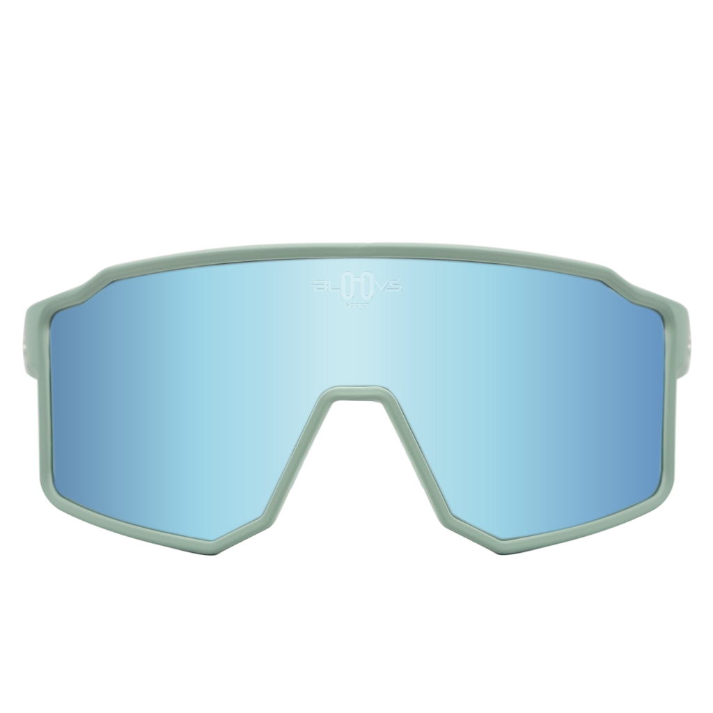 Sport Polarized Sunglasses COPENHAGUE CLEAR GREEN ICE BLUE Bloovs Eyewear