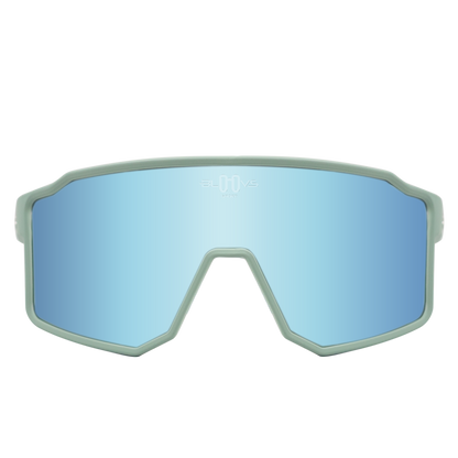 Sport Polarized Sunglasses COPENHAGUE CLEAR GREEN ICE BLUE Bloovs Eyewear