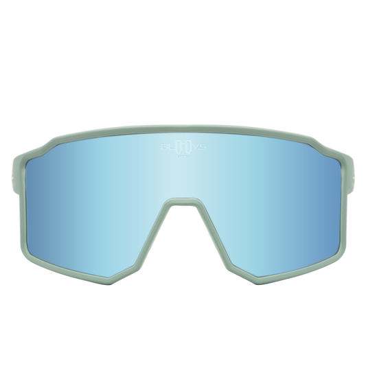 Sport Polarized Sunglasses COPENHAGUE CLEAR GREEN ICE BLUE Bloovs Eyewear