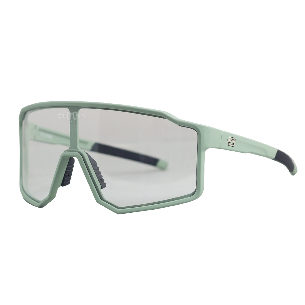 Sport Photochromic Sunglasses COPENHAGUE CLEAR GREEN Bloovs Eyewear