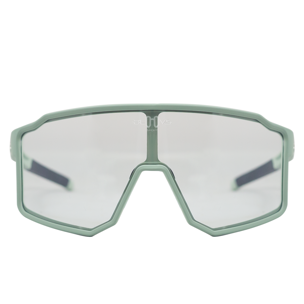 Sport Photochromic Sunglasses COPENHAGUE CLEAR GREEN Bloovs Eyewear