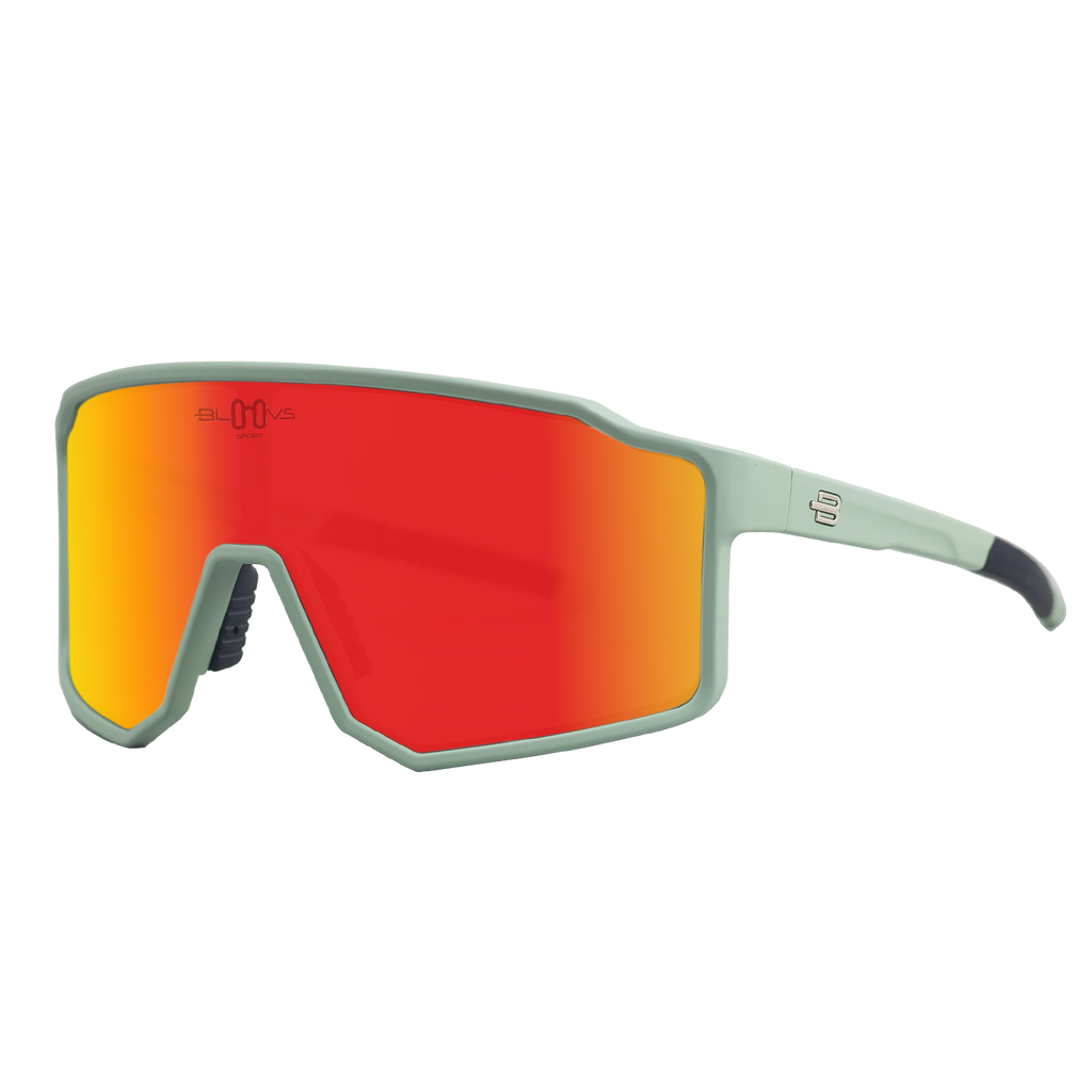 Sport Polarized Sunglasses COPENHAGUE CLEAR GREEN RED Bloovs Eyewear