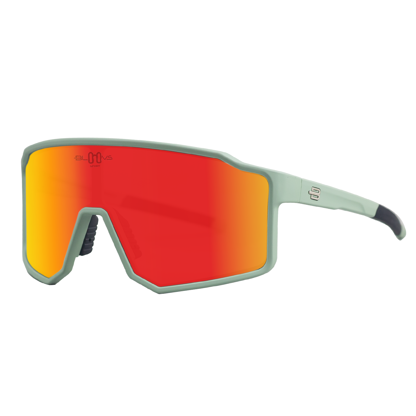 Sport Polarized Sunglasses COPENHAGUE CLEAR GREEN RED Bloovs Eyewear
