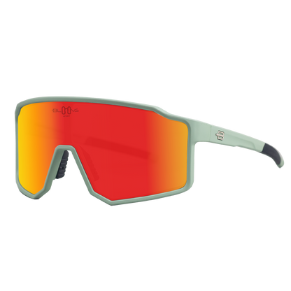 Sport Polarized Sunglasses COPENHAGUE CLEAR GREEN RED Bloovs Eyewear