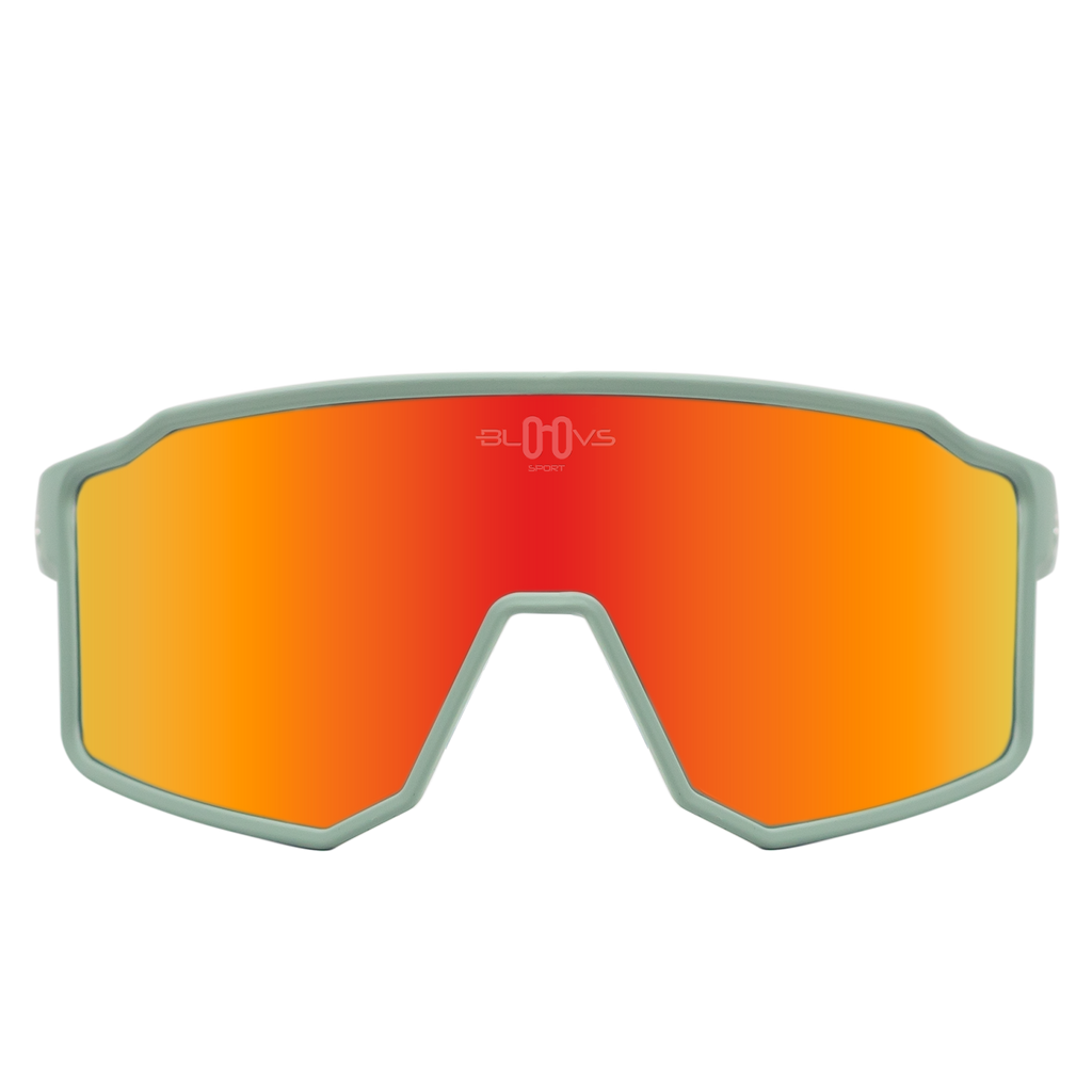 Sport Polarized Sunglasses COPENHAGUE CLEAR GREEN RED Bloovs Eyewear