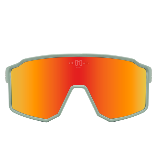Sport Polarized Sunglasses COPENHAGUE CLEAR GREEN RED Bloovs Eyewear