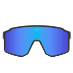 Sport Polarized Sunglasses COPENHAGUE MATTE BLACK DARK BLUE Bloovs Eyewear