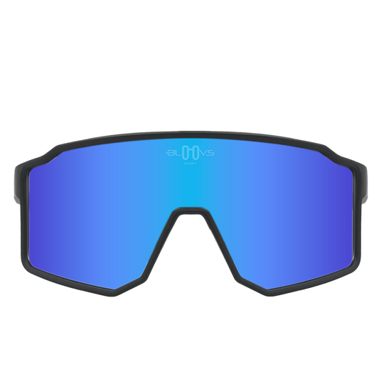 Sport Polarized Sunglasses COPENHAGUE MATTE BLACK DARK BLUE Bloovs Eyewear