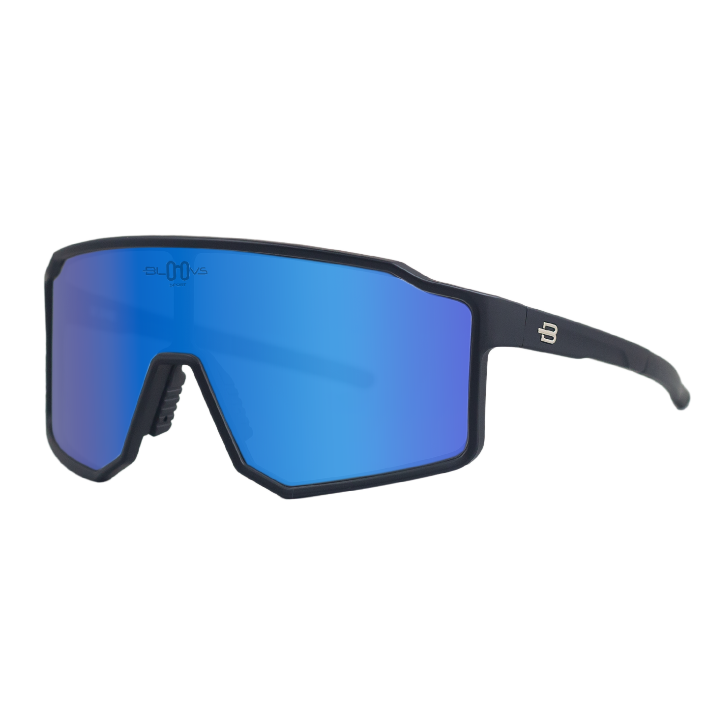 Sport Polarized Sunglasses COPENHAGUE MATTE BLACK DARK BLUE Bloovs Eyewear