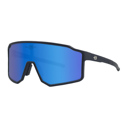 Sport Polarized Sunglasses COPENHAGUE MATTE BLACK DARK BLUE Bloovs Eyewear