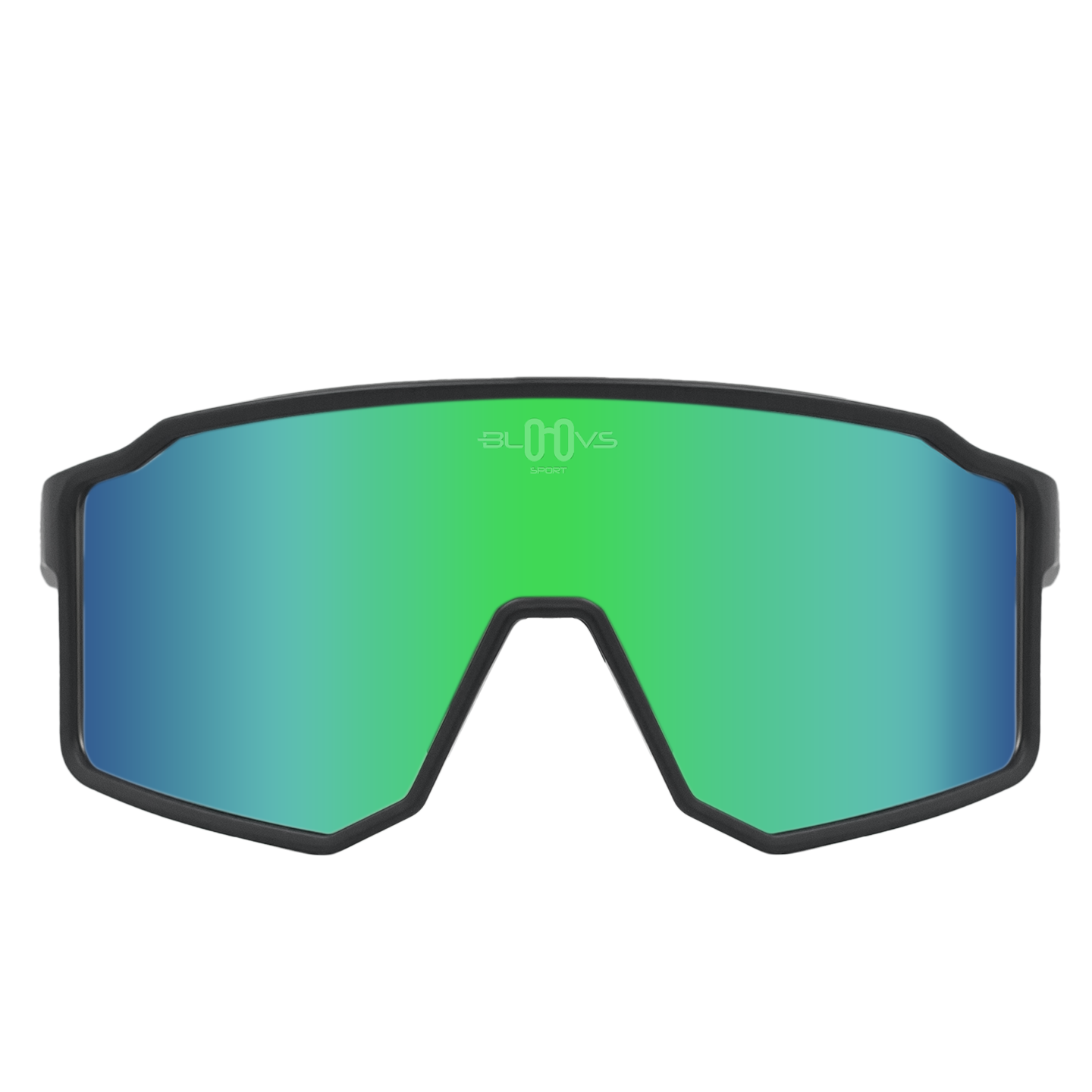 Sport Polarized Sunglasses COPENHAGUE MATTE BLACK GREEN Bloovs Eyewear