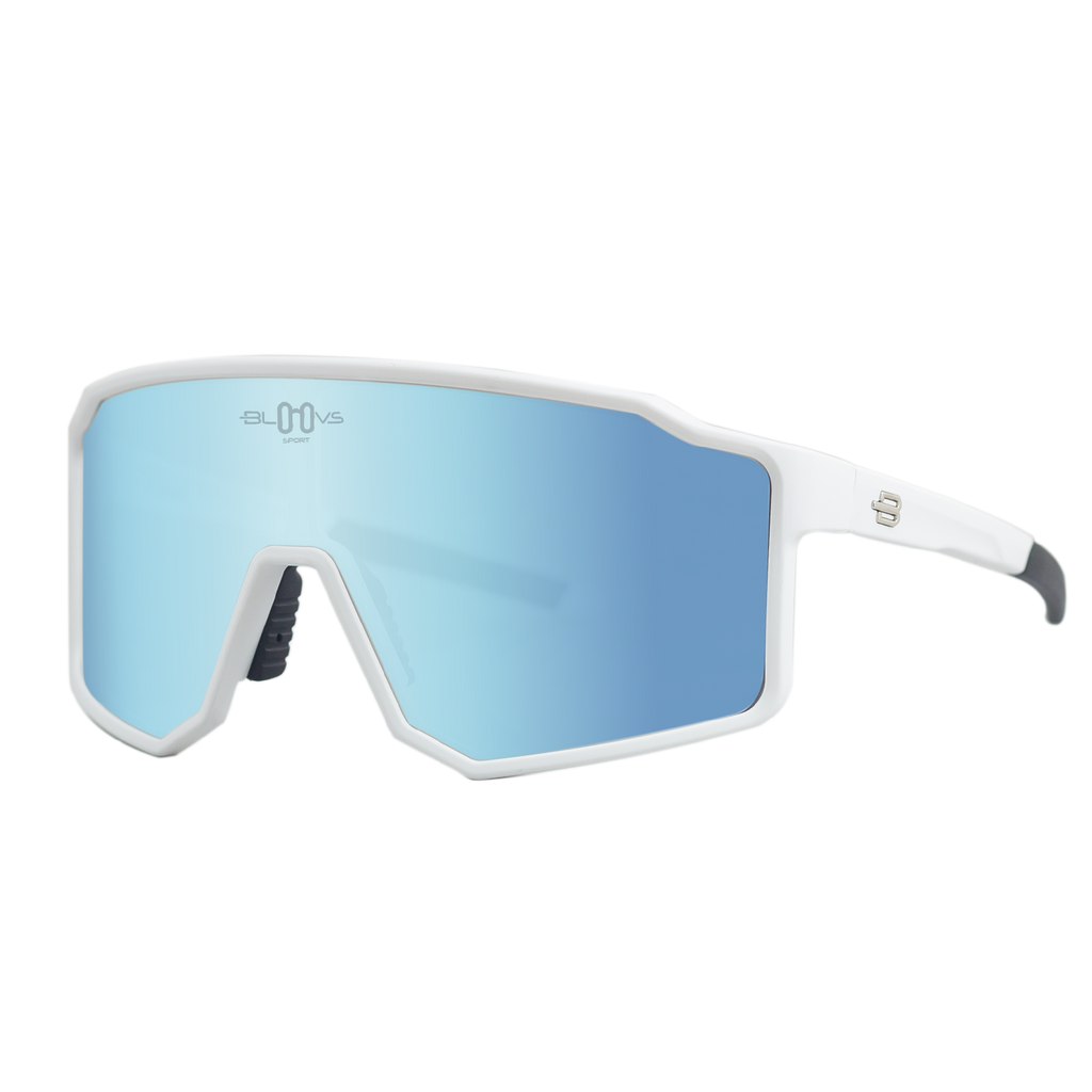 Sport Polarized Sunglasses COPENHAGUE WHITE ice blue Bloovs Eyewear