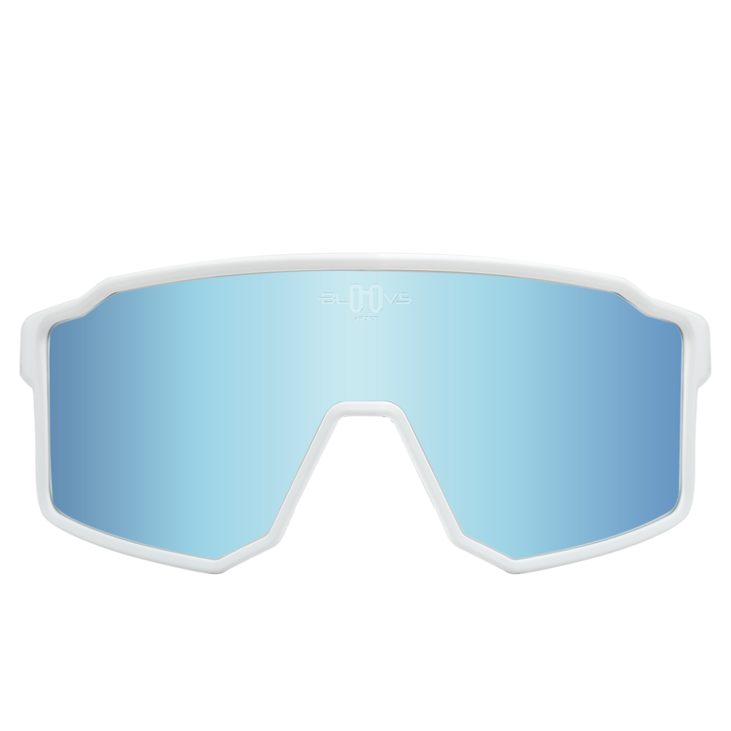 Sport Polarized Sunglasses COPENHAGUE WHITE ice blue Bloovs Eyewear