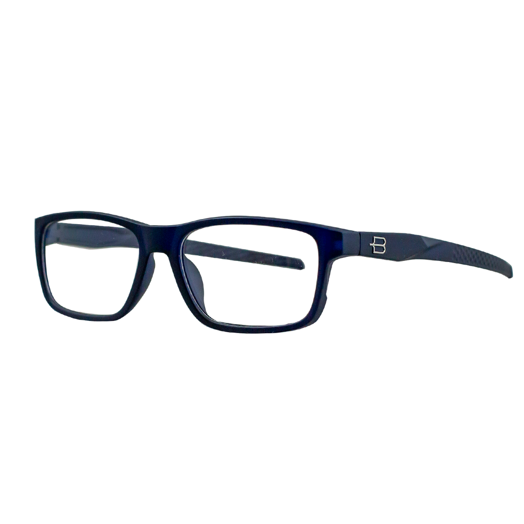 EYEGLASSES VISION CARE SPORT PRESCRIPTION LISBOA MATTE DARK BLUE BLOOVS EYEWEAR