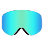 Performance Ski and Snow Goggles ASPEN MATTE WHITE CLEAR BLUE Bloovs Eyewear