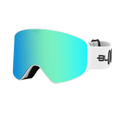Performance Ski and Snow Goggles ASPEN MATTE WHITE CLEAR BLUE Bloovs Eyewear