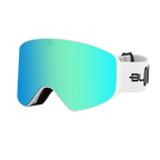 Performance Ski and Snow Goggles ASPEN MATTE WHITE CLEAR BLUE Bloovs Eyewear