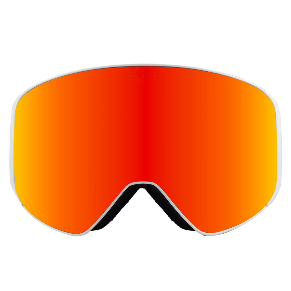 Performance Ski and Snow Goggles ASPEN MATTE WHITE ORANGE Bloovs Eyewear