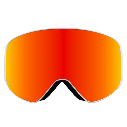 Performance Ski and Snow Goggles ASPEN MATTE WHITE ORANGE Bloovs Eyewear