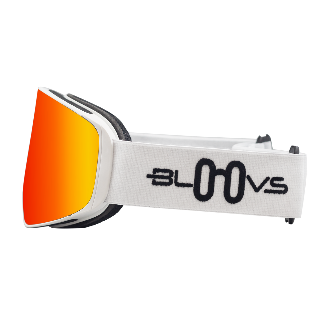 Performance Ski and Snow Goggles ASPEN MATTE WHITE ORANGE Bloovs Eyewear