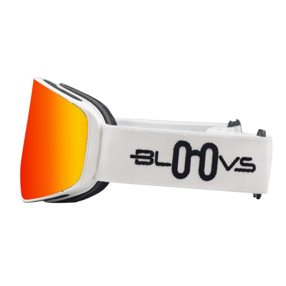 Performance Ski and Snow Goggles ASPEN MATTE WHITE ORANGE Bloovs Eyewear