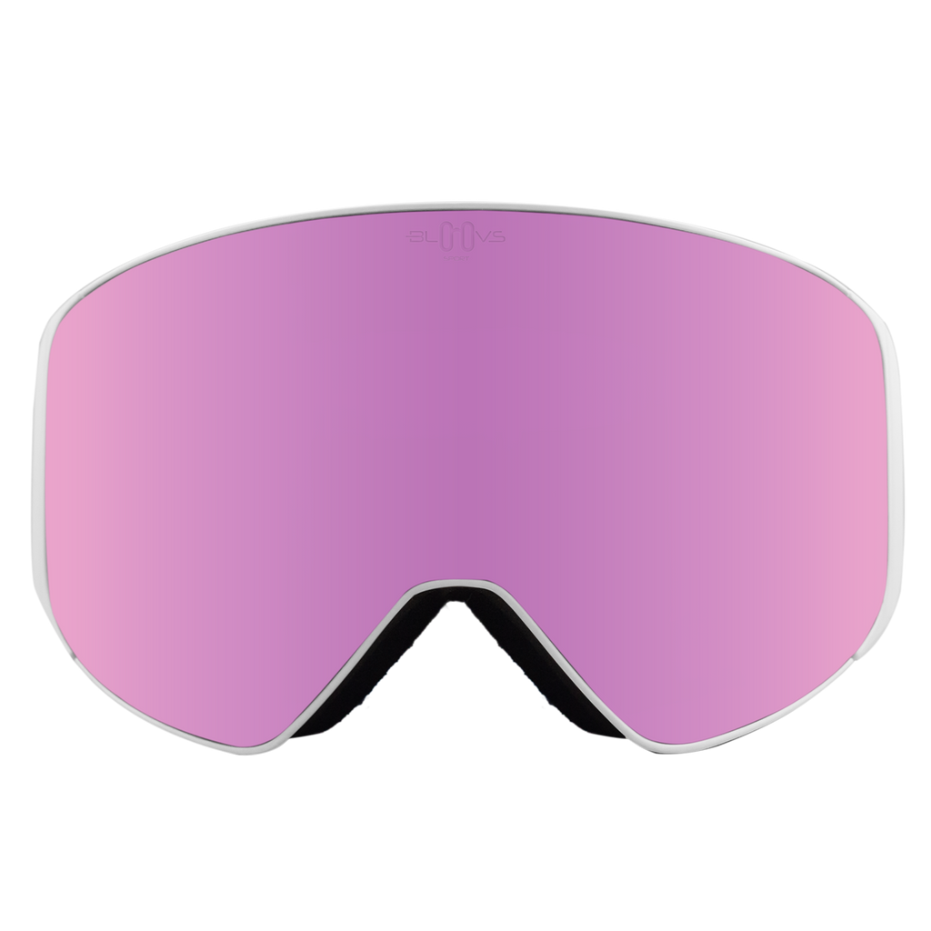 Performance Ski and Snow Goggles ASPEN MATTE WHITE PURPLE Bloovs Eyewear
