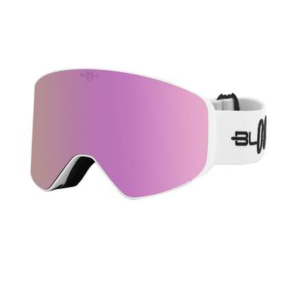 Performance Ski and Snow Goggles ASPEN MATTE WHITE PURPLE Bloovs Eyewear