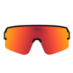 Performance Sport Sunglasses FLANDES MATTE BLACK RED Bloovs Eyewear