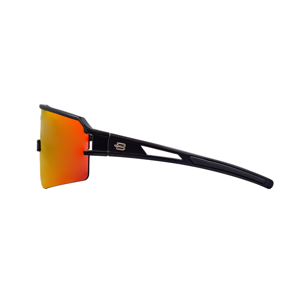 Performance Sport Sunglasses FLANDES MATTE BLACK RED Bloovs Eyewear