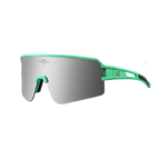 Performance Sport Sunglasses FLANDES MATTE GREEN SILVER Bloovs Eyewear