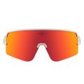 Performance Sport Sunglasses FLANDES MATTE WHITE ORANGE Bloovs Eyewear