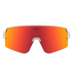Performance Sport Sunglasses FLANDES MATTE WHITE ORANGE Bloovs Eyewear